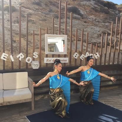 Dancers performing in traditional dress