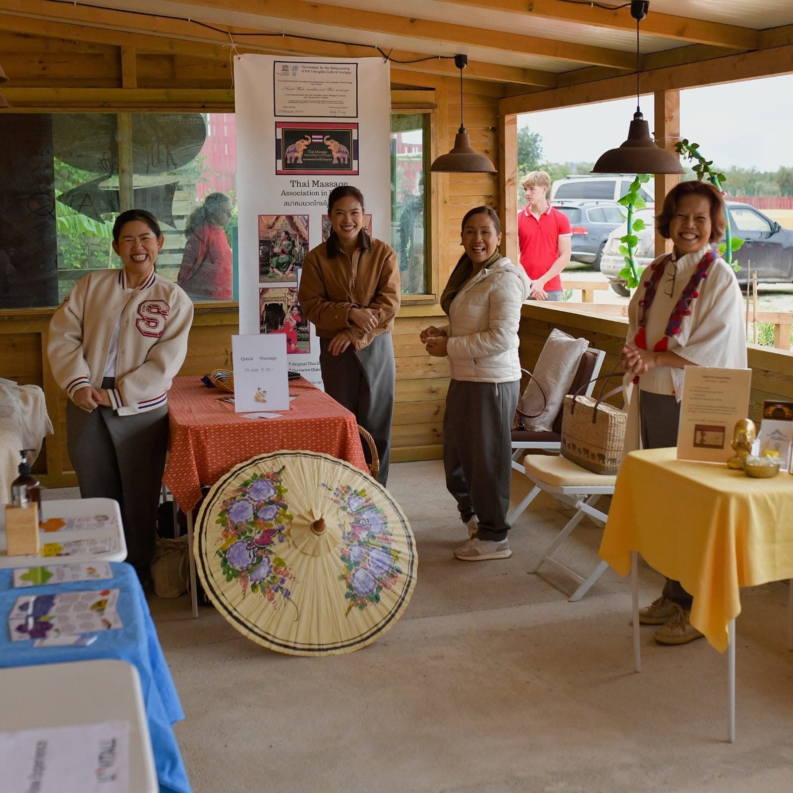 The team at a local event